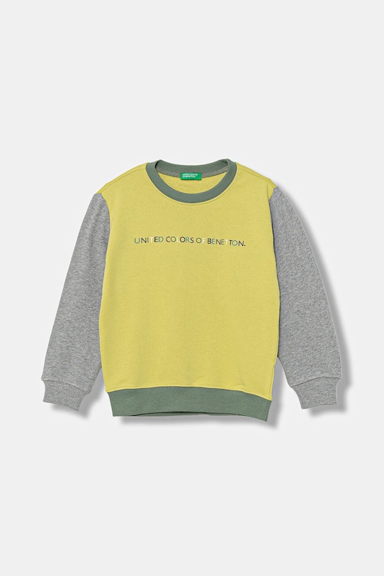 

Детская хлопковая толстовка United Colors Of Benetton, желтый