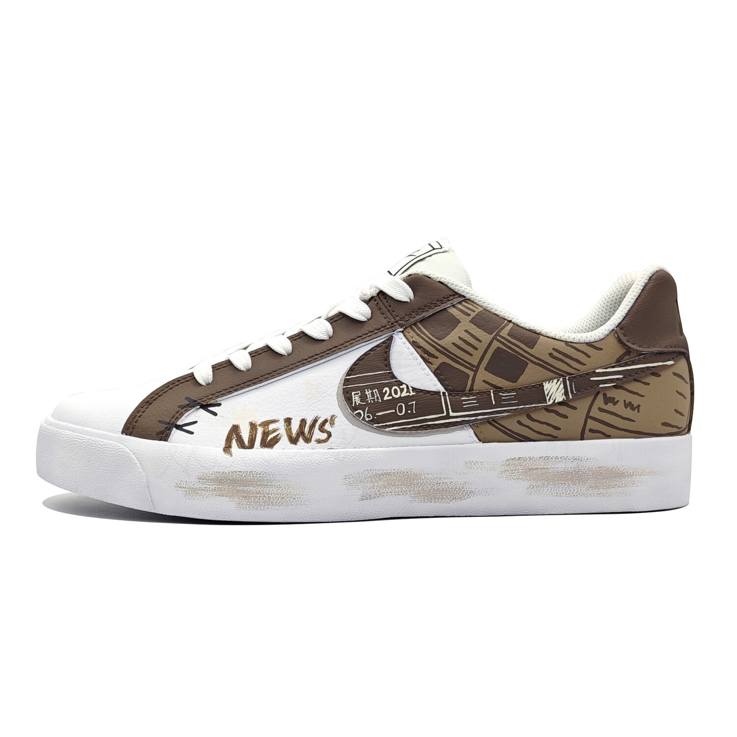

Кроссовки для скейтбординга Court Royale Unisex Low-Top White/Brown Nike