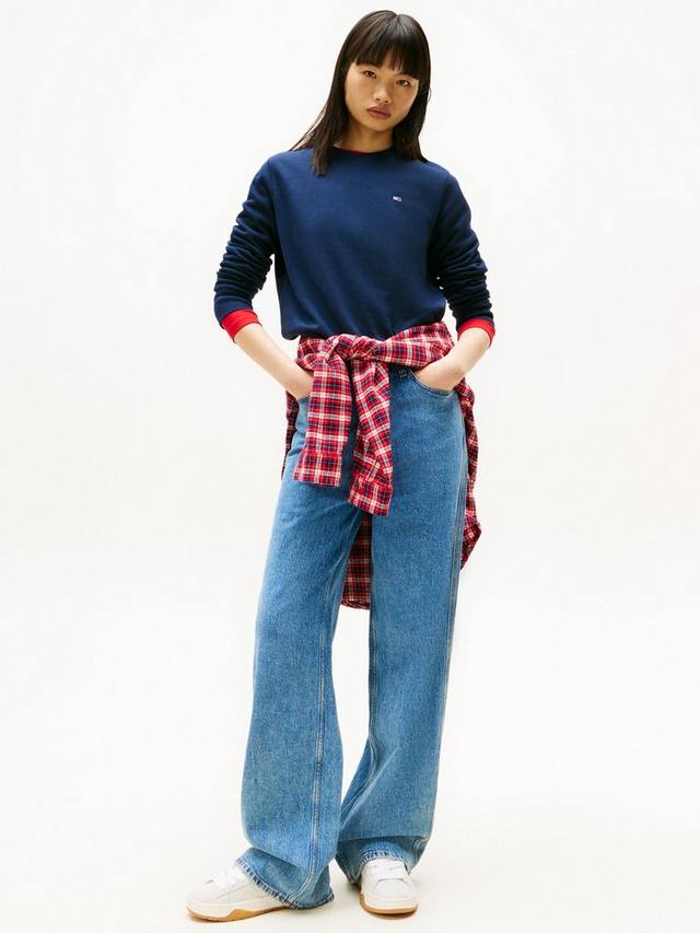 Толстовка Tommy Jeans с вышитым флагом Tommy Hilfiger, Dark Night Navy — фото 3
