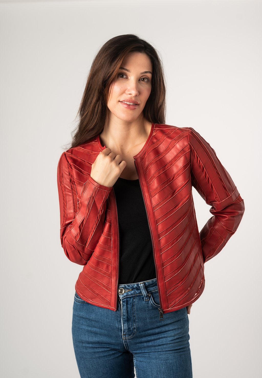 

Кожаная куртка Mauritius, красный