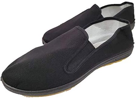 Ace Martial Arts Supply Kung Fu Closed Toe Slip On Shoes -Cotton Sole, Brown Rubber Sole and Yellow Bubble Gum Sole — фото 4