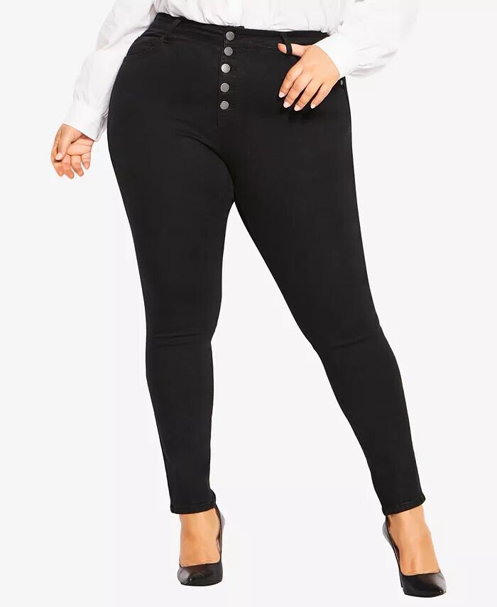 

Женские джинсы Harley Classic Skinny CITY CHIC, черный
