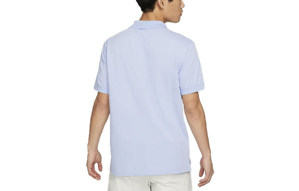 Футболка men's sportswear solid color lapel short sleeve light sea blue polo shirt Nike, мультиколор — фото 2