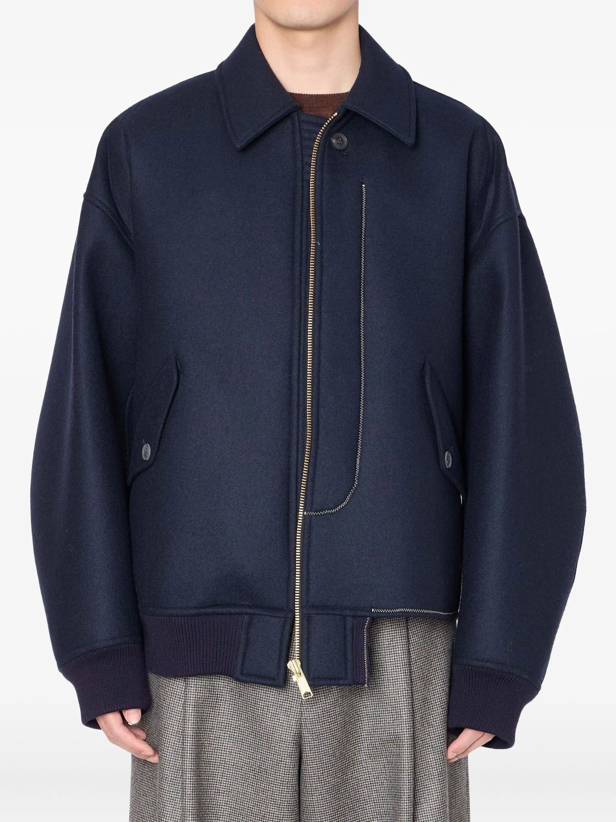 

Бомбер на молнии Kolor, синий