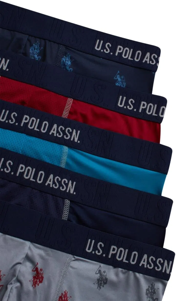 Боксеры 5-pack, U.S. POLO ASSN., Prints/Red Berry/Maritime Blue/Crystal Teal — фото 3