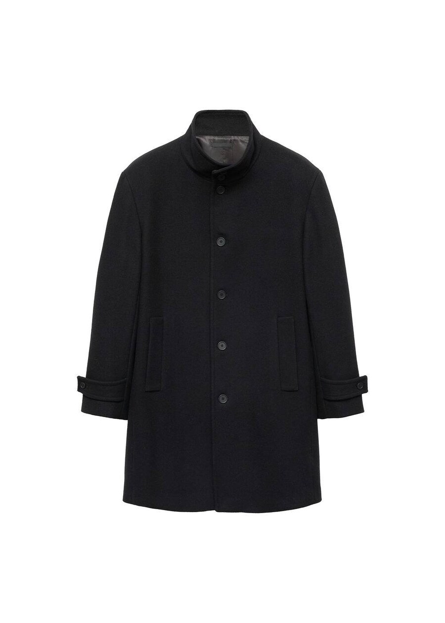 

Демисезонное пальто MANGO MAN Funnel, Black