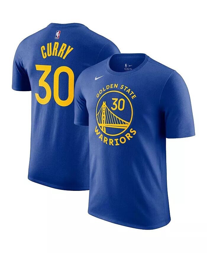 

Мужская футболка с именем и номером Стивена Карри Royal Golden State Warriors Icon 2022/23 Nike, синий