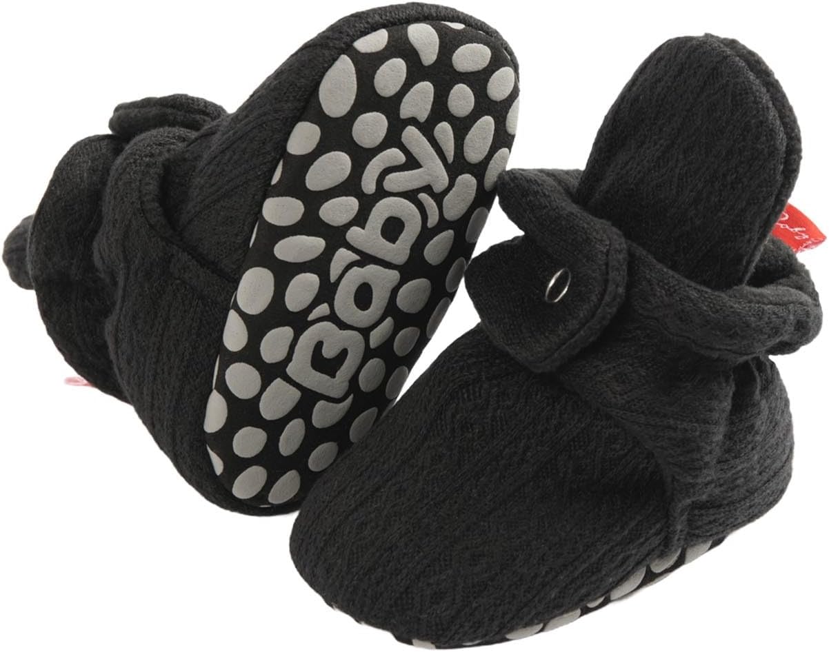 

Детские зимние носочки-ботинки Ctreela для первых шагов с противоскользящей резиновой подошвой, свитерные тапочки, вязаные милые кроссовки для малышей, черный