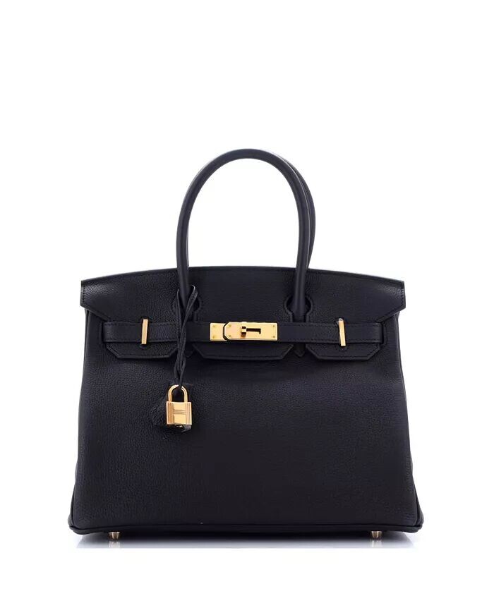 

Сумка Birkin 30, черная, Togo, с фурнитурой цвета розового золота Pre-Owned HERMÉS, черный