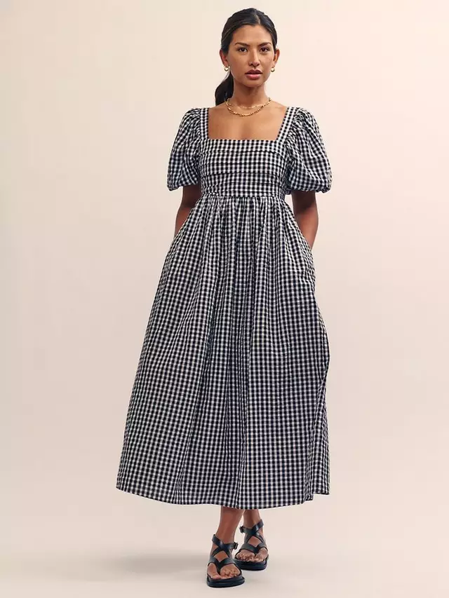 

Платье Nobody's Child Nova Organic Cotton Gingham, цвет black/multi