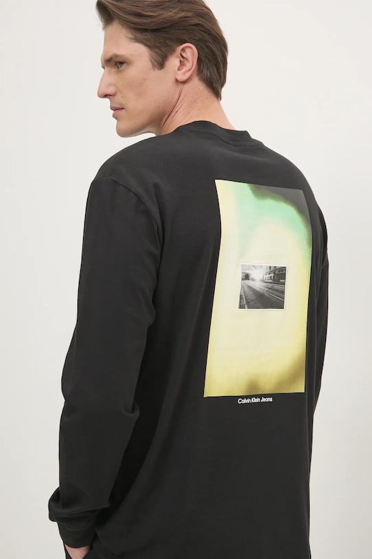 

Хлопковая водолазка Calvin Klein Jeans, черный