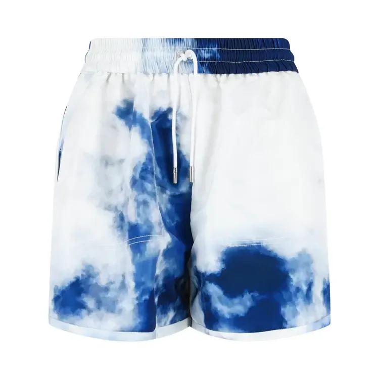 Шорты Alexander McQueen Sky Print Dolphin Shorts, сине-белые