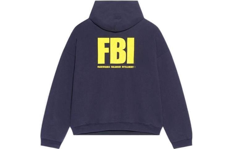Толстовка мужская Balenciaga Fbi Print, черный — фото 2