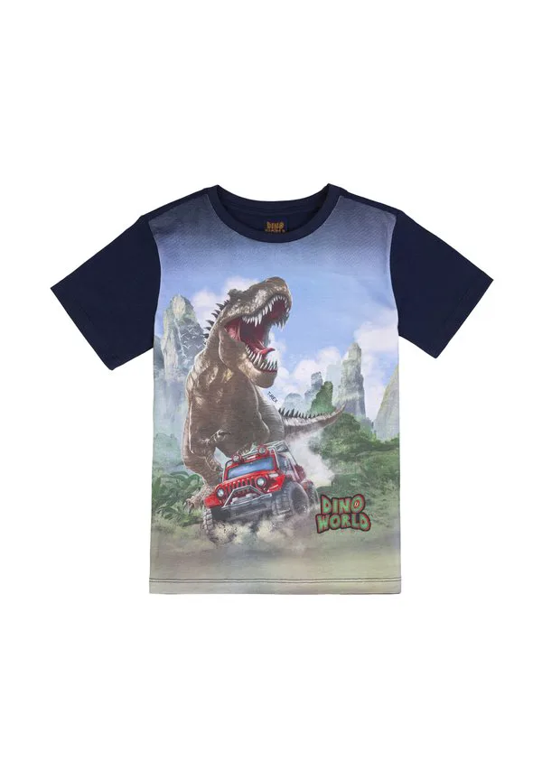 Футболка унисекс с принтом Dino World, Navy Blazer