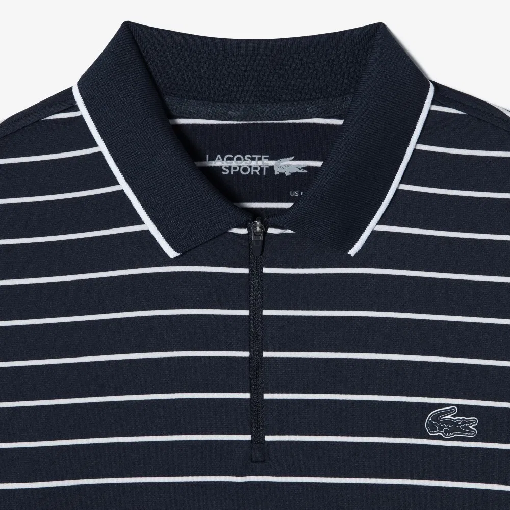 Футболка-поло Lacoste Мужская на молнии, темно-синий — фото 2