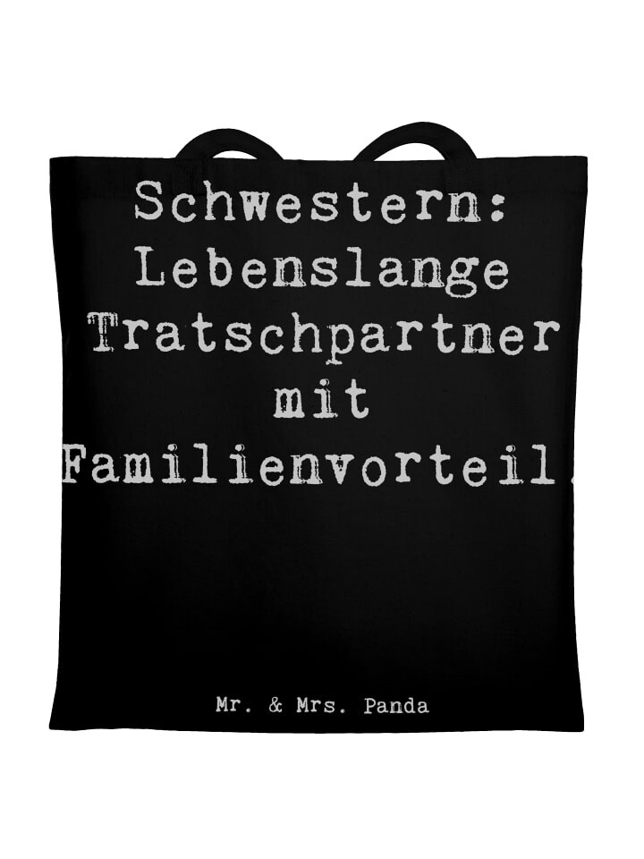 

Сумка для переноски Mr & Mrs Panda Schwestern Tratschpartner, черный