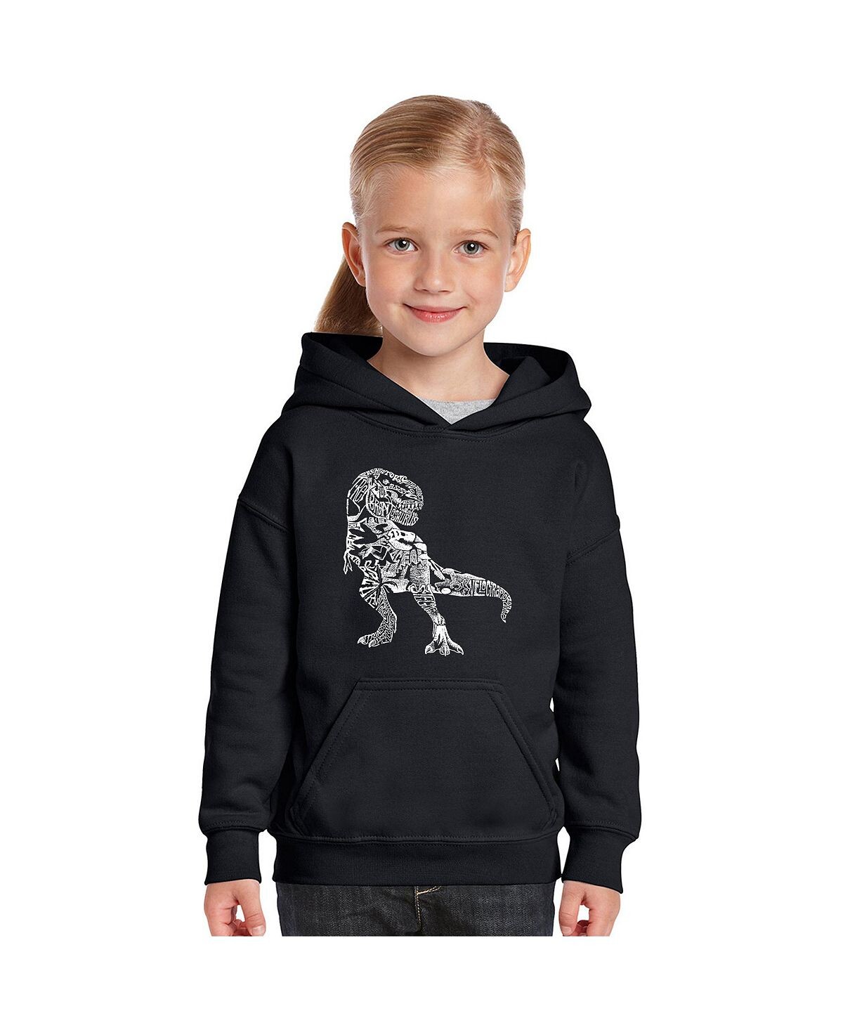 

Толстовка с капюшоном Big Girl's Word Art - Dino Pics LA Pop Art