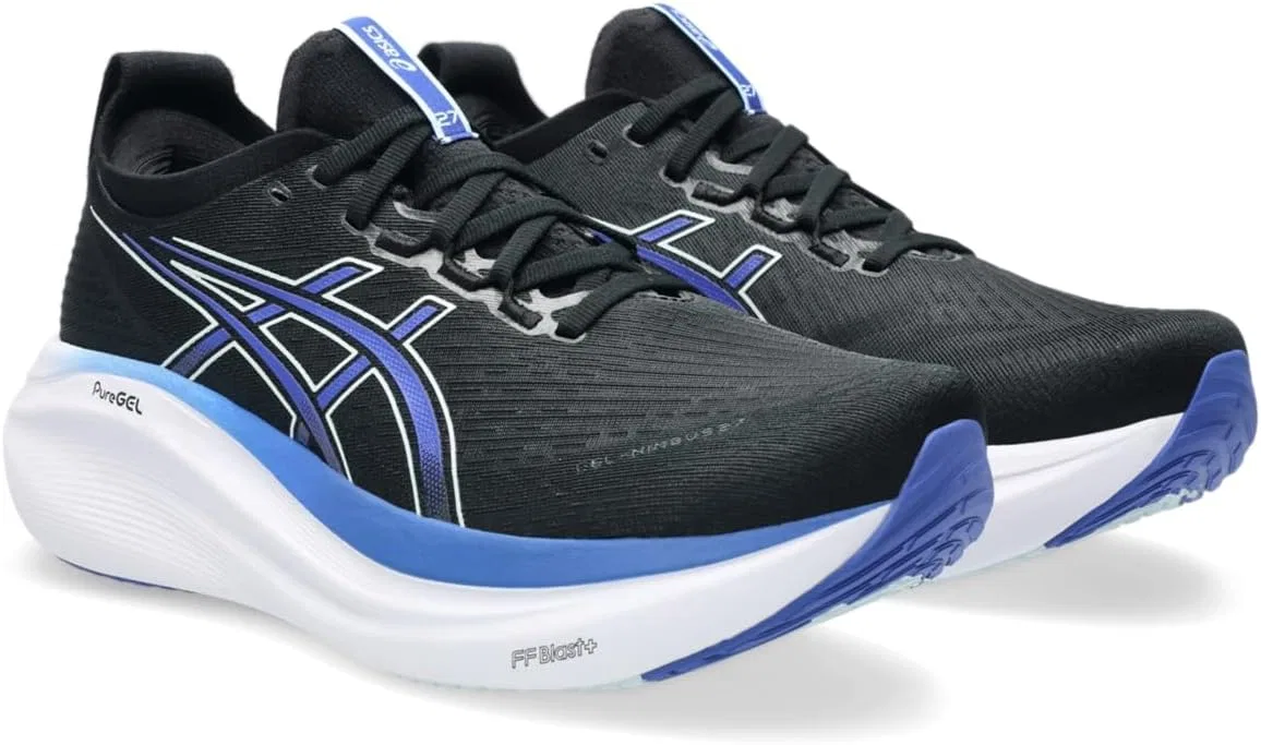 Мужские беговые кроссовки ASICS Gel-Nimbus 27, Black Dark Cobalt — фото 2