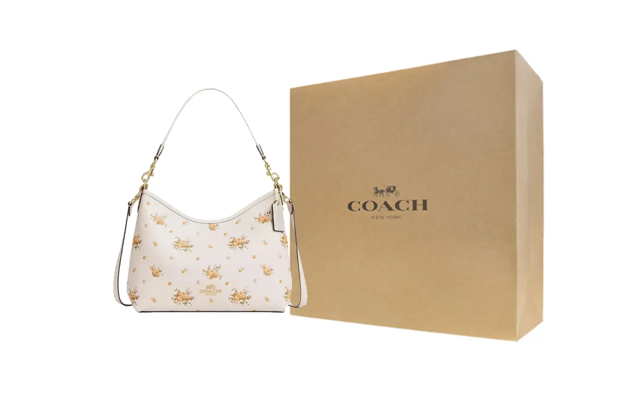 

COACH Кожаная сумка через плечо Лорел Пеббл Тубэс женская белая