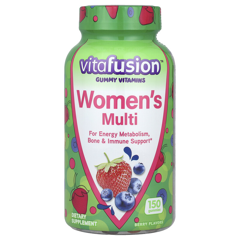 

VitaFusion, Мультивитамины для женщин, ягодные, 150 жевательных таблеток
