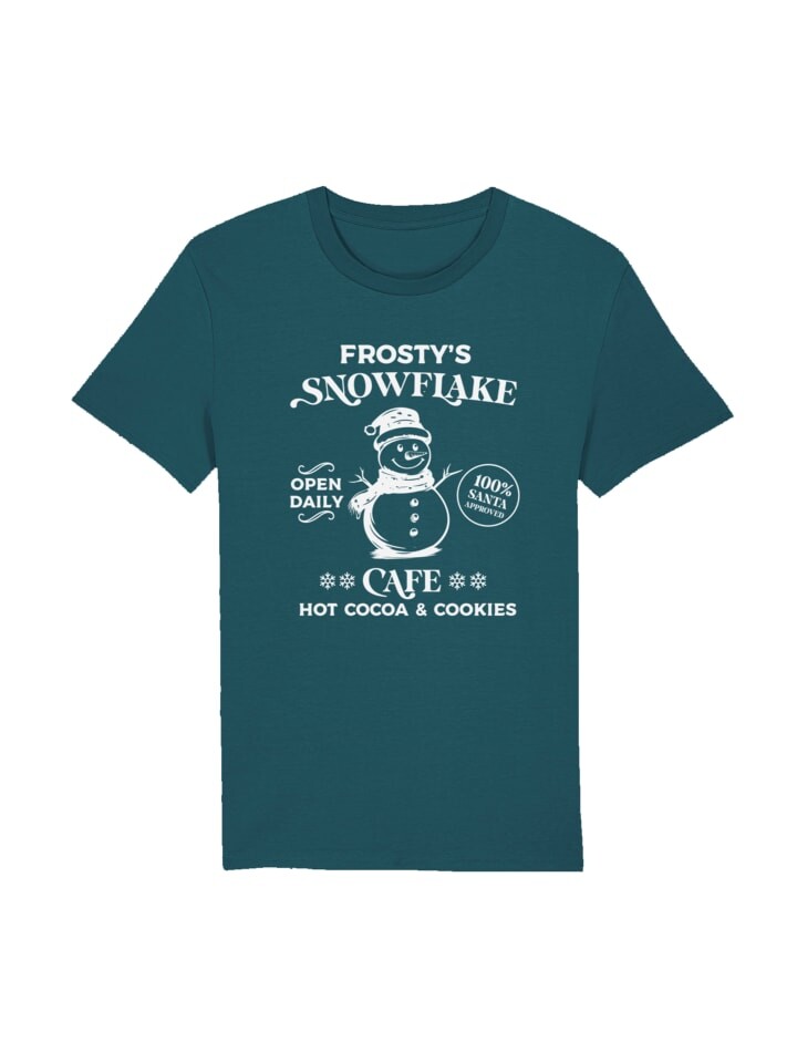 

Футболка F4NT4STIC T-Shirt Frostys Snowflake Cafe Retro Weihnachten, цвет stargazer