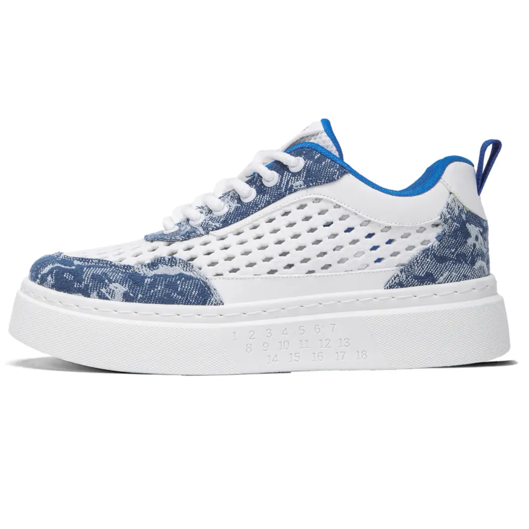 

Износостойкие низкие повседневные туфли для мужчин FAPAI, White Blue