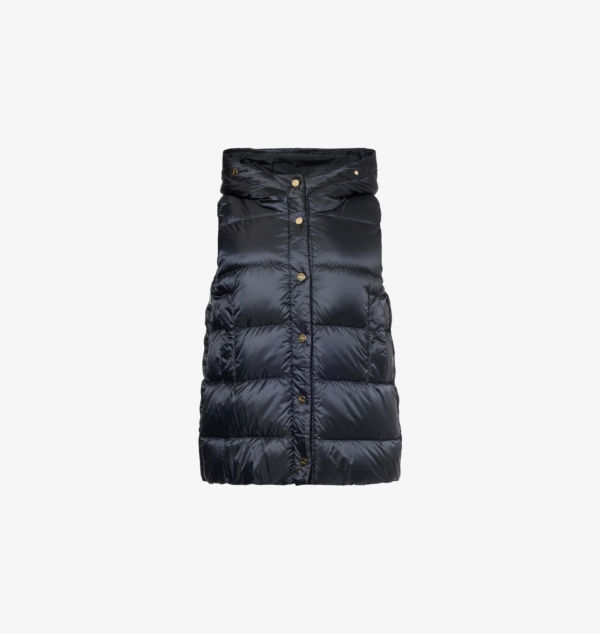 

Стеганый жилет Jsoft с капюшоном и завязками Max Mara Cube, черный