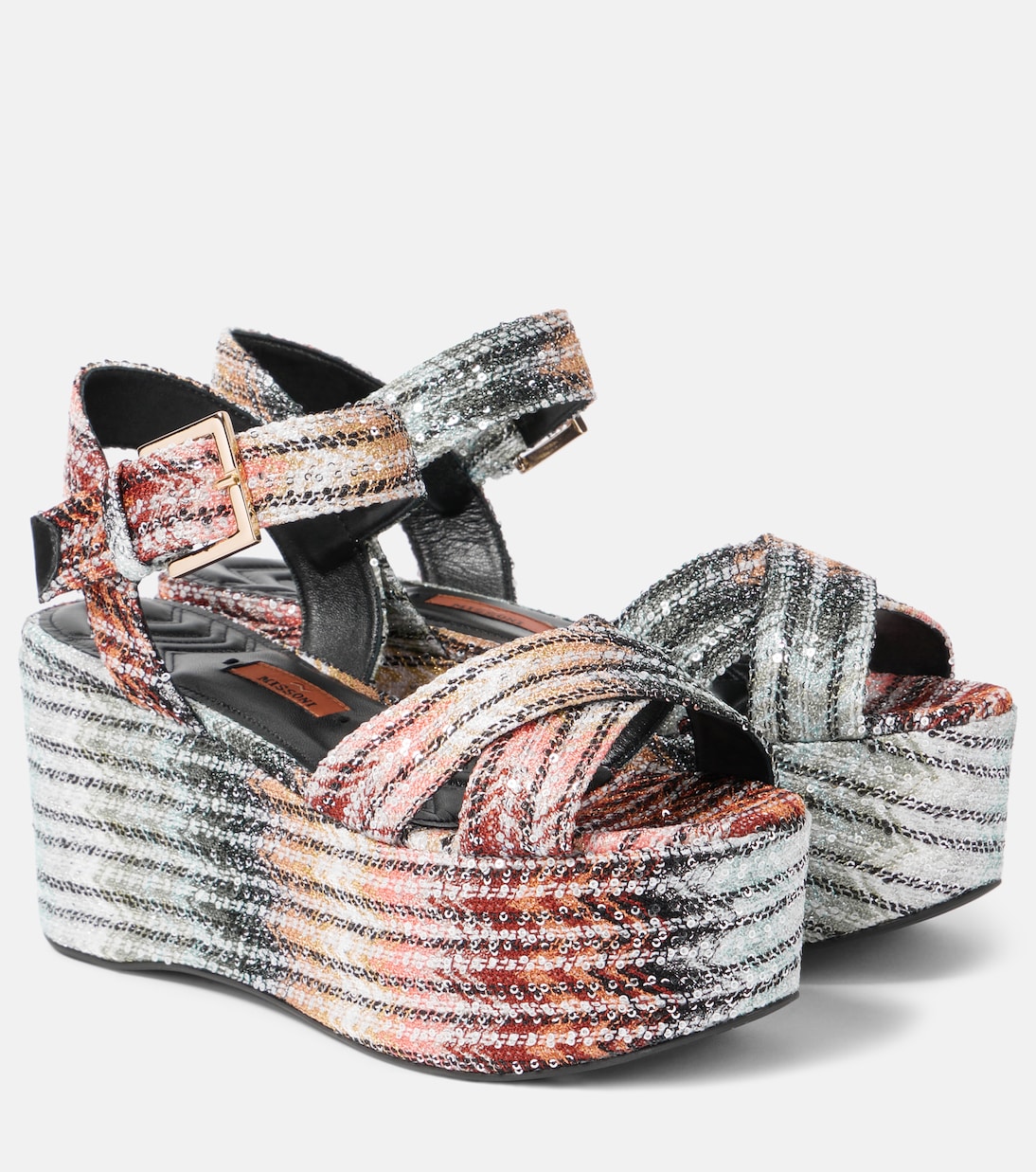 Босоножки с декором Julia Missoni, Multicolored