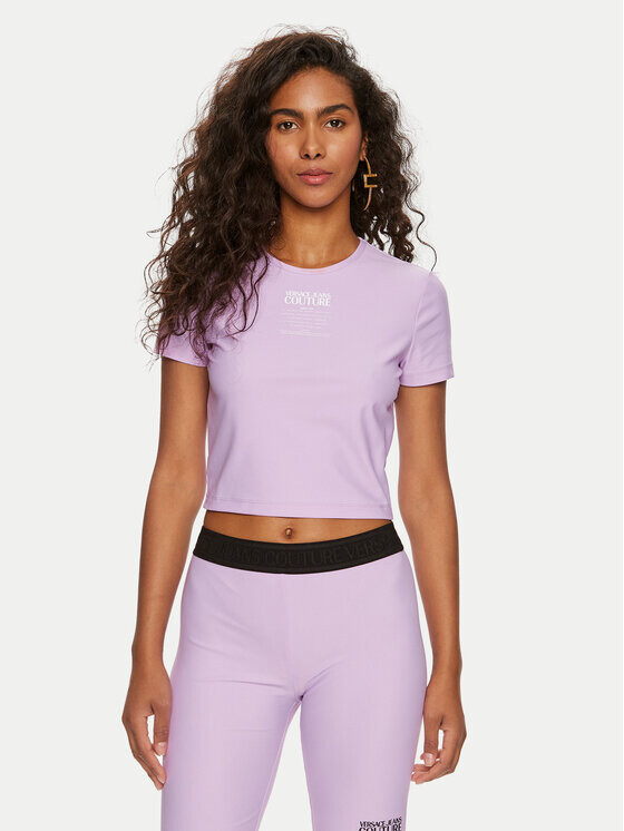 

Футболка узкого кроя Versace Jeans Couture, фиолетовый