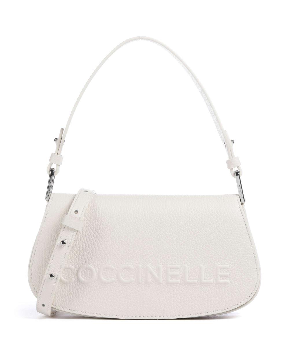 

Сумка Myrtha maxi с логотипом из зернистой кожи Coccinelle, белый