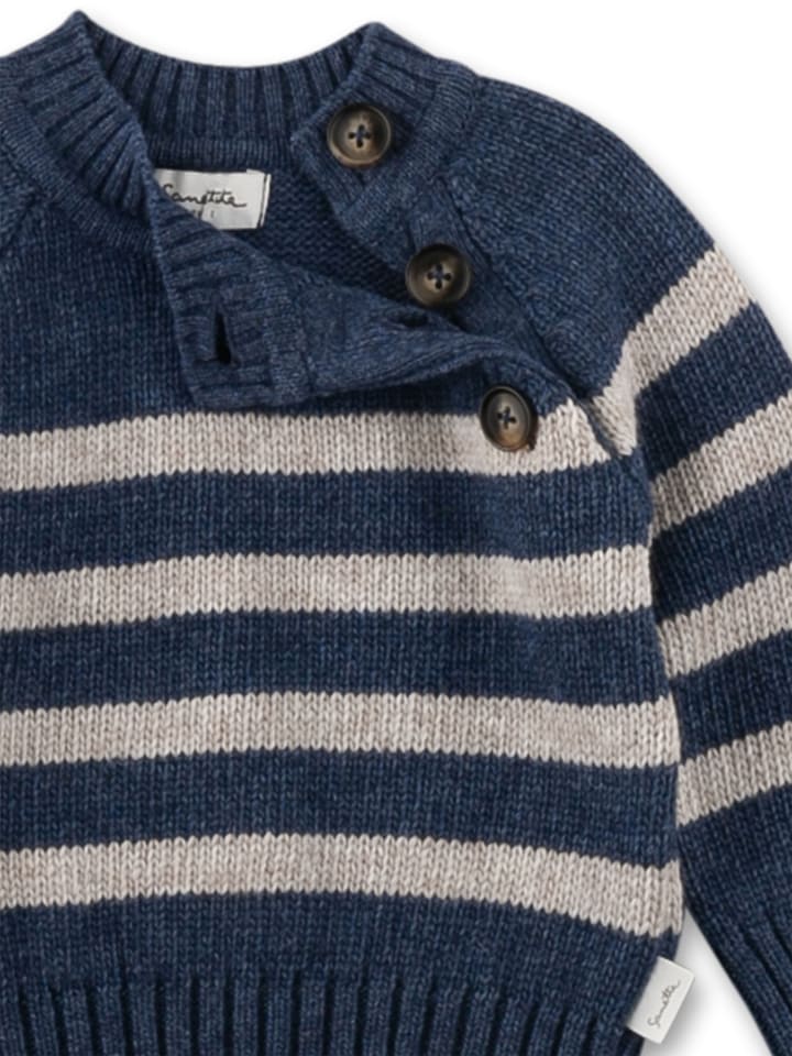Sanetta Kidswear Свитер сине-бежевого цвета — фото 3