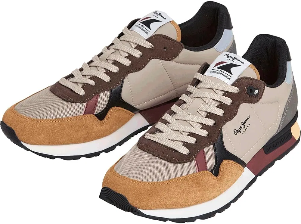 Кроссовки Pepe Jeans Herren Brit Colors MSneak, Brown Caramel Beige — фото 3