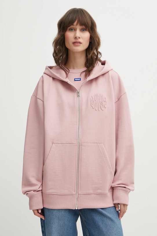 

Хлопковая толстовка HUGO Blue doa_b_3, розовый
