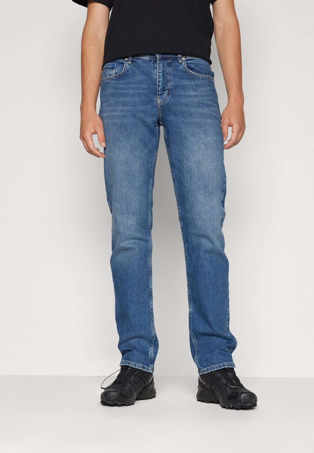 

Джинсы-сигареты STRAIGHT Karl Lagerfeld, мытый, средний синий камень