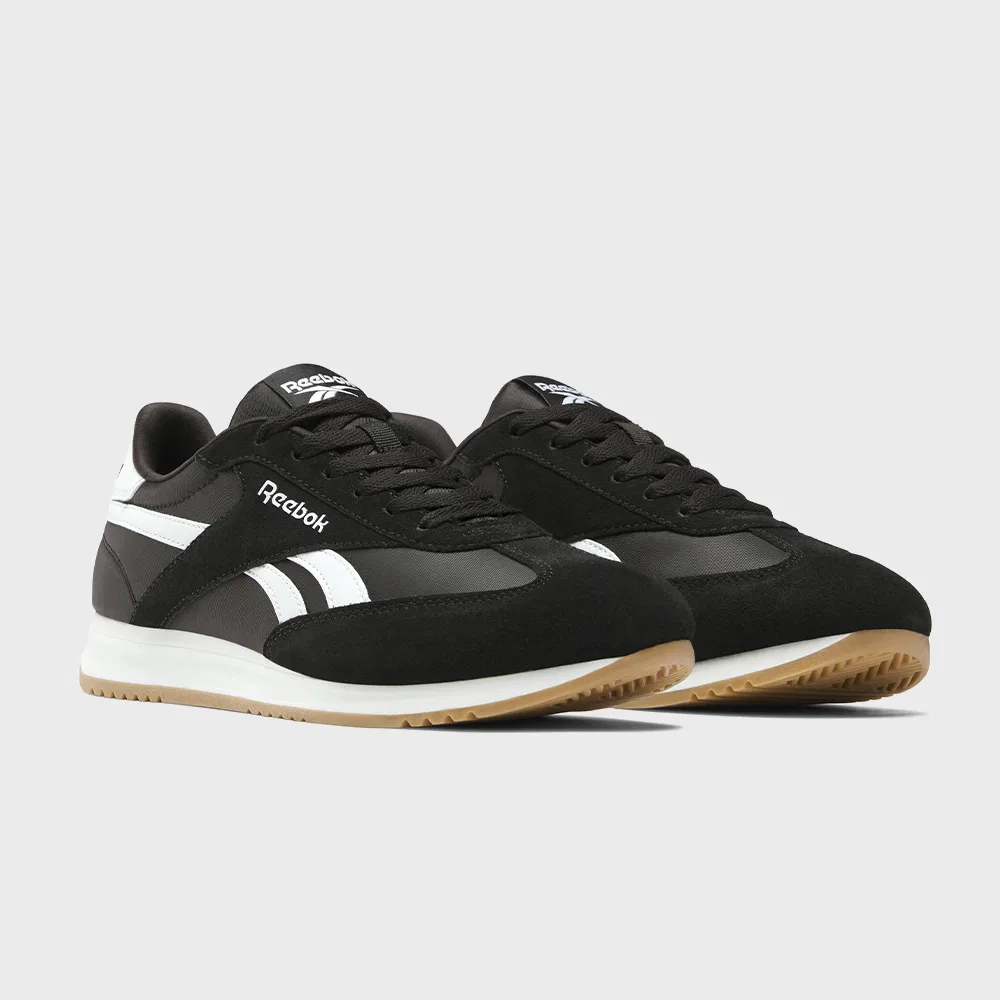 Мужские низкие кроссовки World 70 чёрно-белые от Reebok — фото 2
