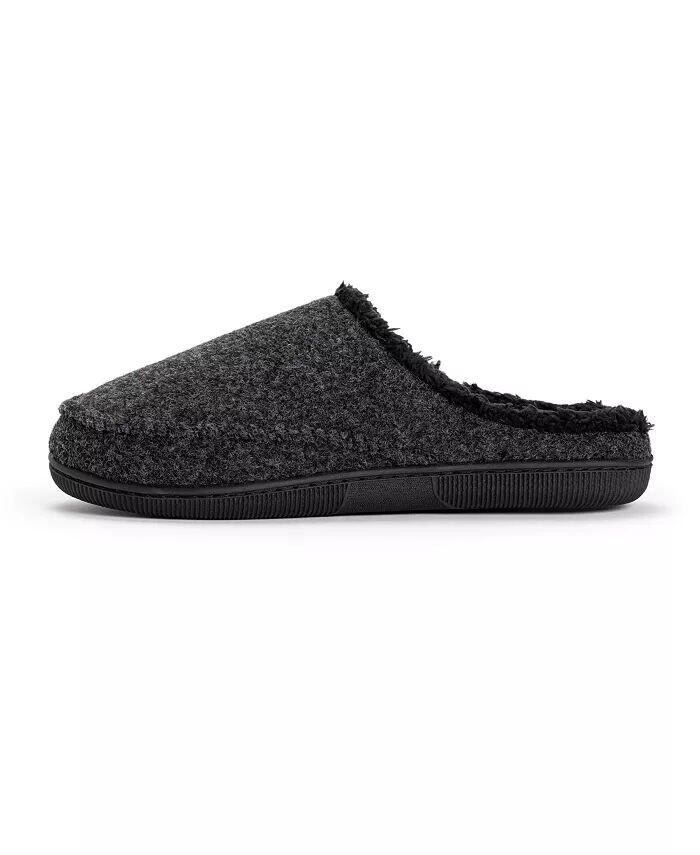 Мужские тапочки-сабо из искусственной шерсти, черные, M (10-11) MUK LUKS, черный — фото 4
