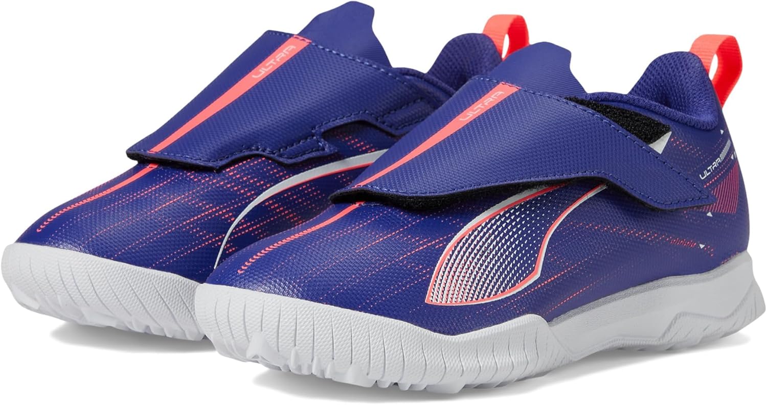 

Детские спортивные кроссовки Puma Ultra Play с застежкой-липучкой для газона, Lapis Lazuli-puma White-sunset Glow