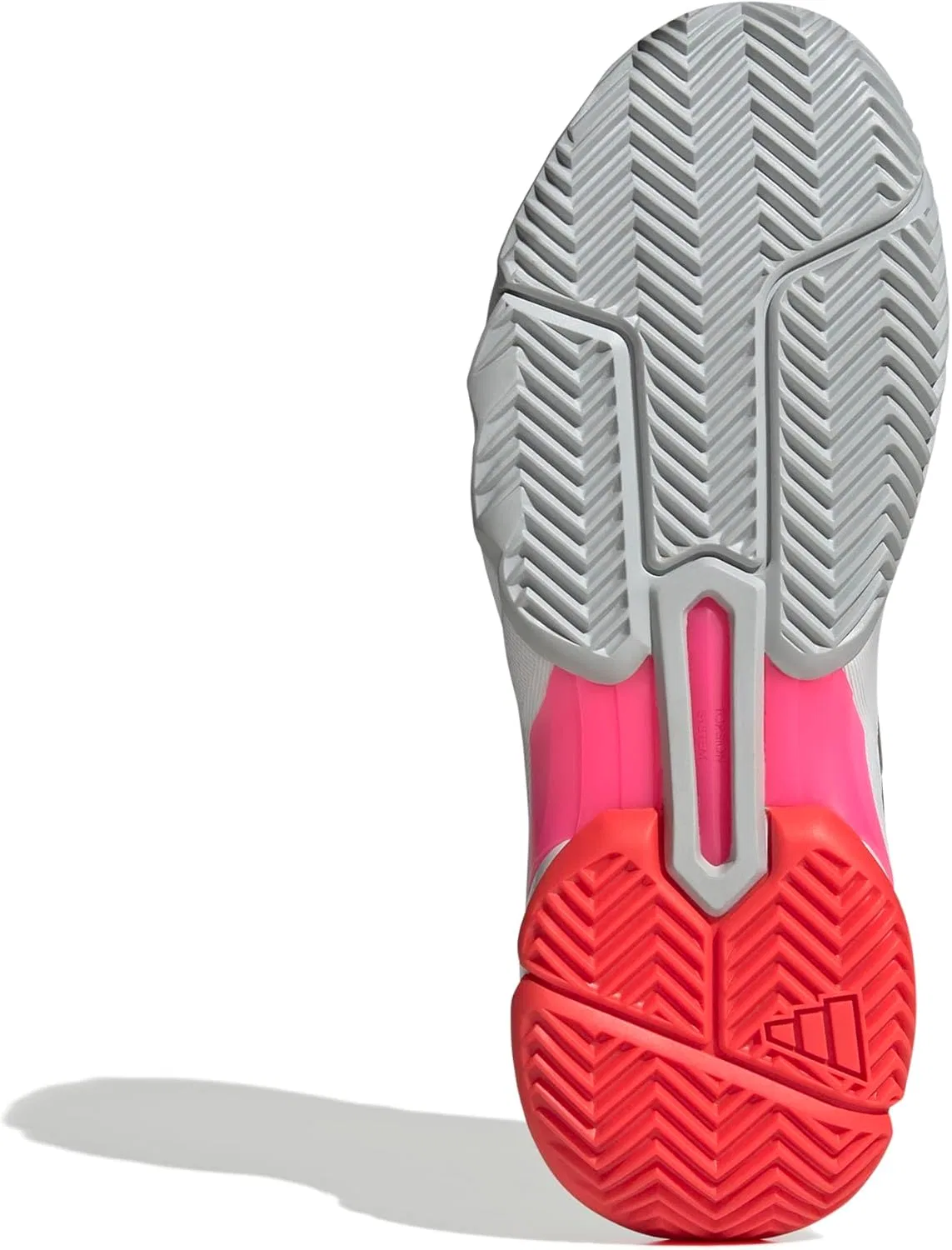 Кроссовки теннисные Adidas CourtJam Control 3, White/Iron Metallic/Lucid Red — фото 3