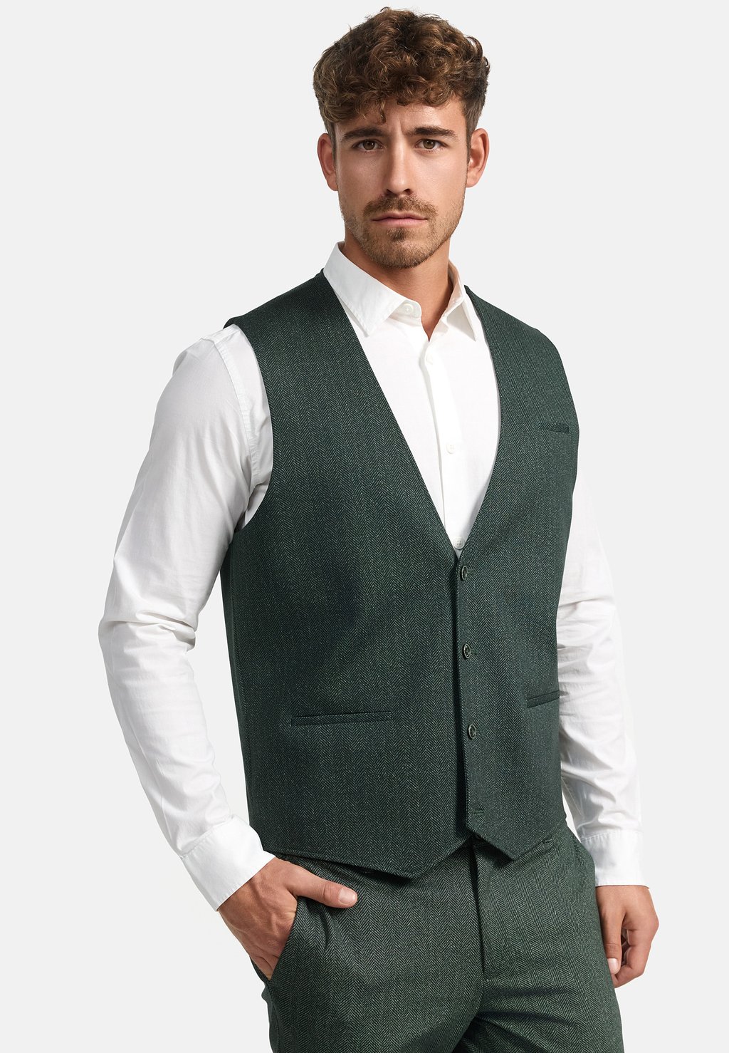 

Жилет ANZUG FLUKE Jeff, цвет Green Herringbone