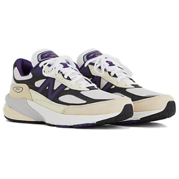 990v6 MiUSA Teddy Santis Белый Черный Сливовый New Balance, Бежевый Синий — фото 3