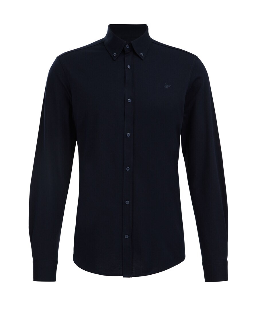 

Деловая рубашка WE Fashion Slim fit Business Shirt, темно-синий