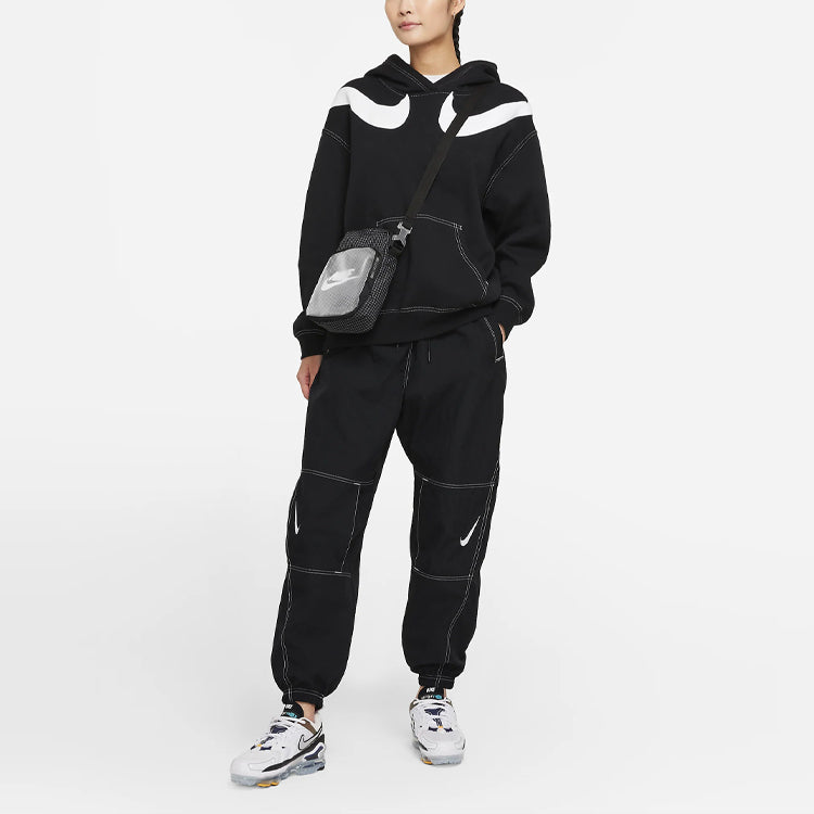 Спортивные брюки (WMNS) Nike Nsw Rpl Swsh Gx Hr Jggr Woven Casual Loose Bundle Feet Sports Pants/Trousers/Joggers Autumn Black DD5573-010 — фото 3