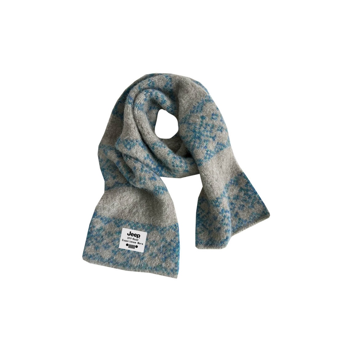 

Вязаный шарф Unisex Jeep, синий зеленый