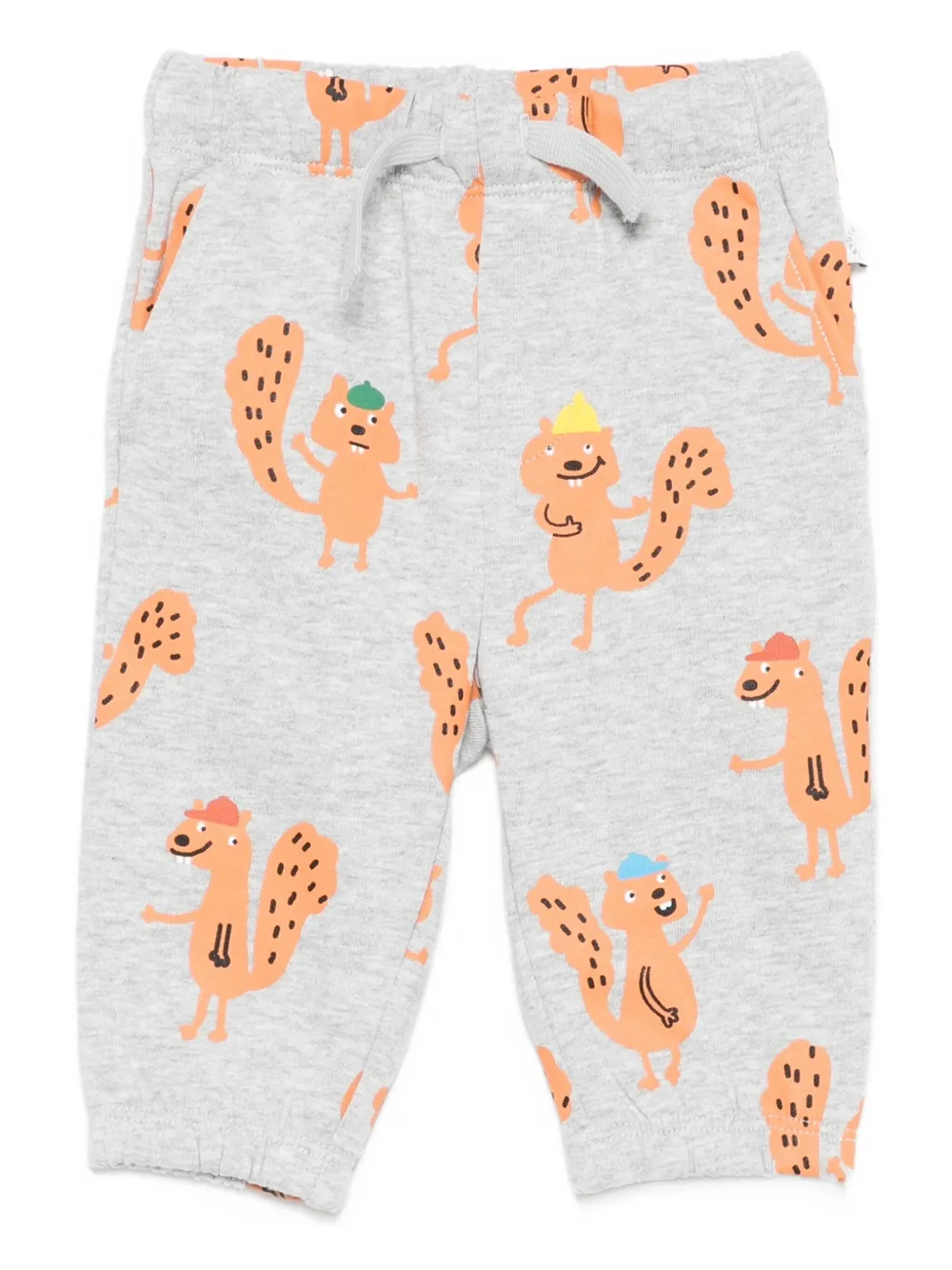 

Брюки с кулиской и принтом белки Stella McCartney Kids, серый