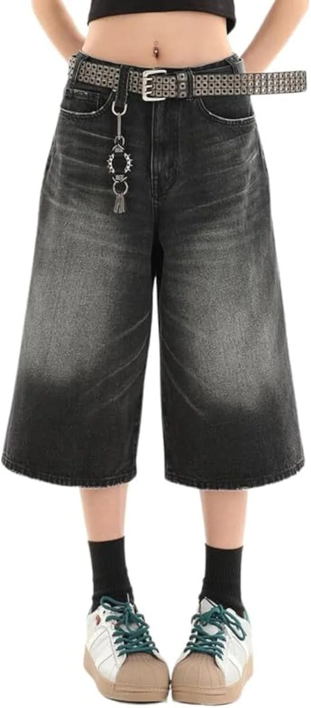 

Кроп джинсы high waist wide leg Lafaguw