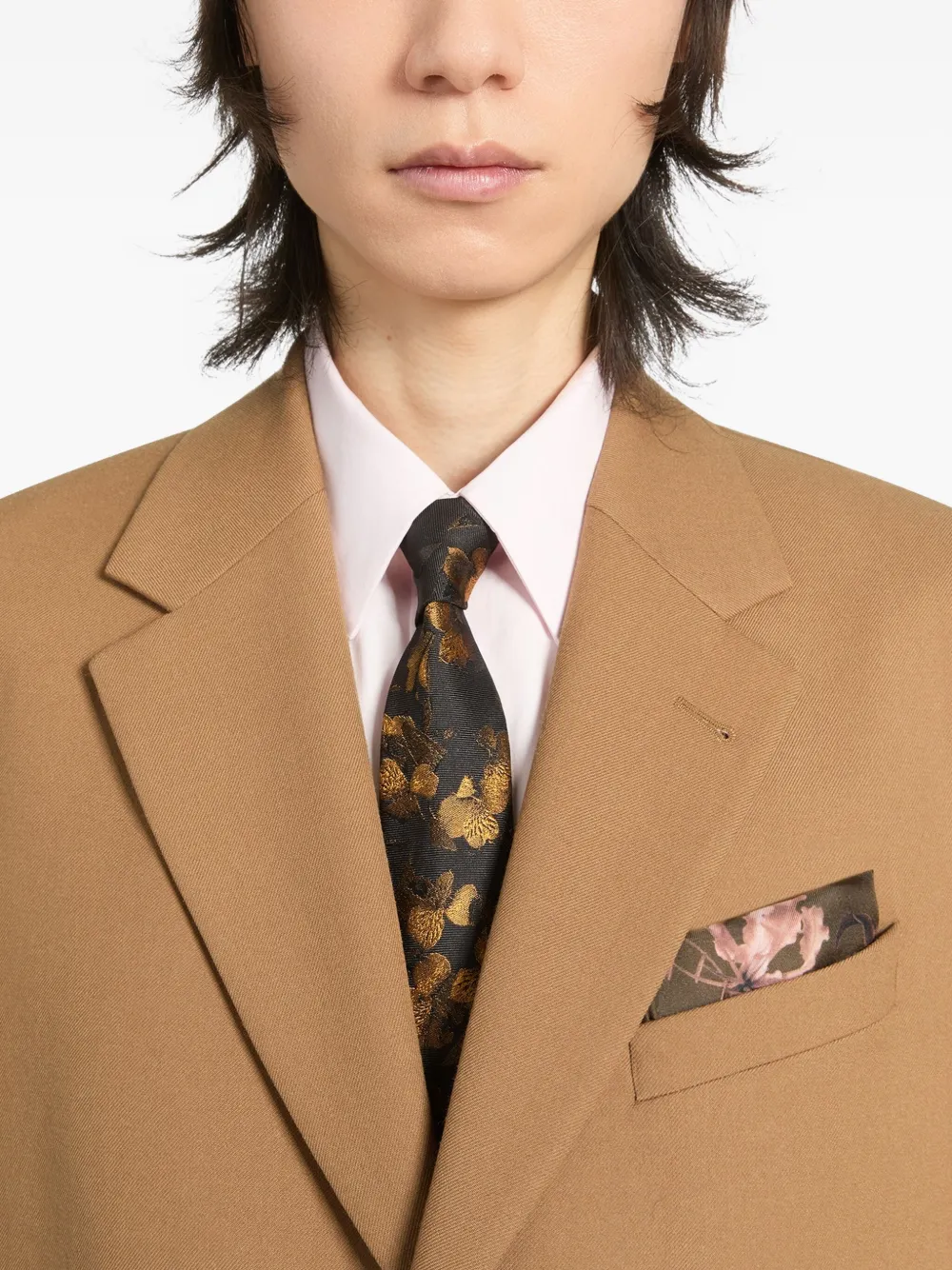 

Шелковый платок DRIES VAN NOTEN, коричневый