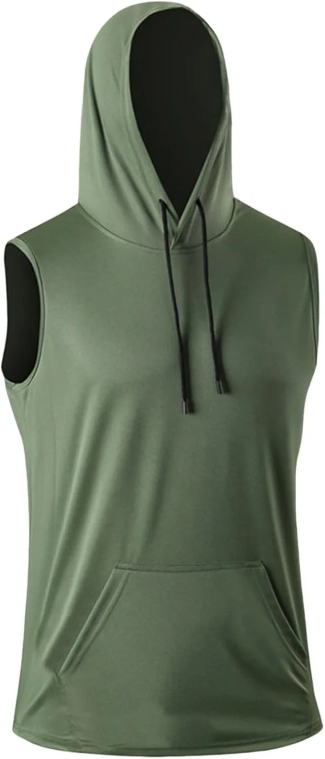 

Мужской спортивный худи-майка без рукавов