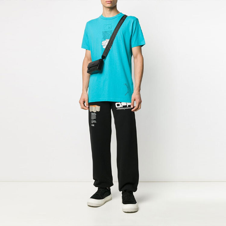 Футболка мужская Off-White, синий — фото 2
