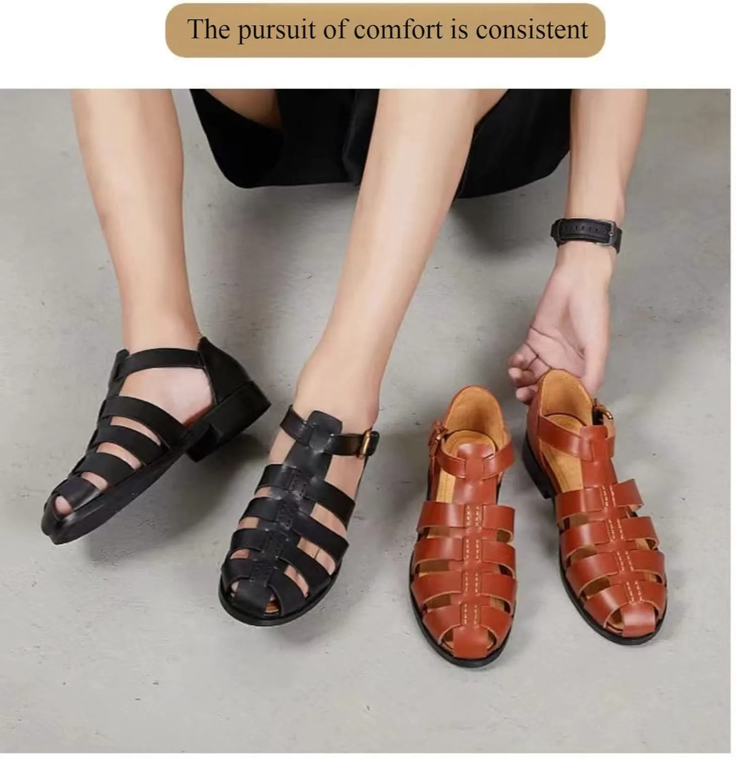 

Европейские и американские мужские сандалии типа "Fisherman", летние кожаные повседневные дышащие ботинки-«баоту» Vannida, хаки