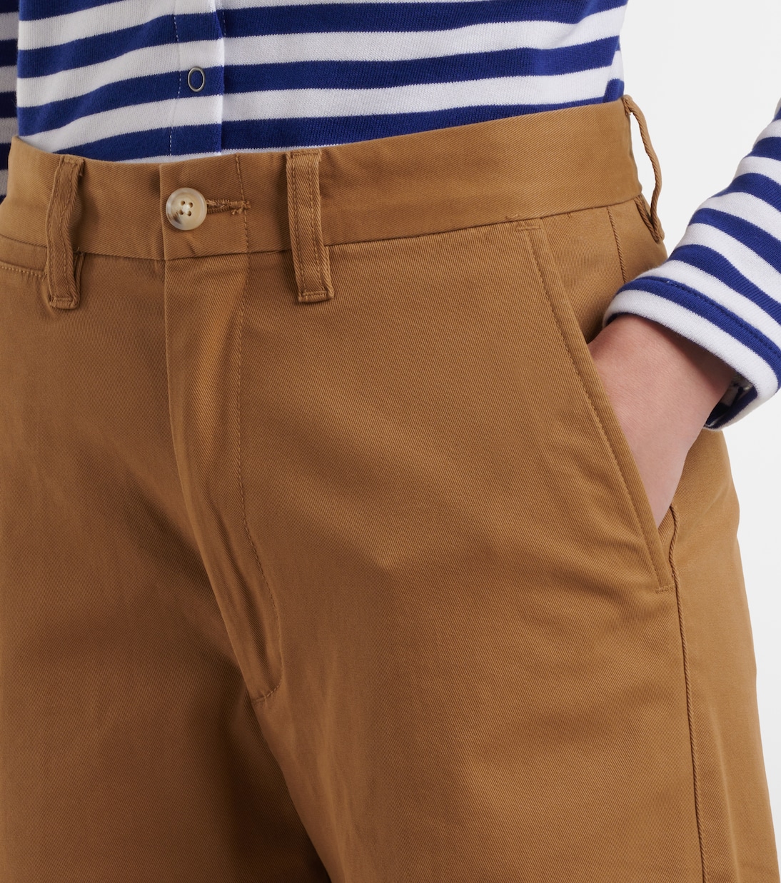 Укороченные брюки-чинос из хлопковой смеси Polo Ralph Lauren, Montana Khaki — фото 4